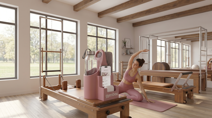 Pilates ortamında pembe GYMBOX