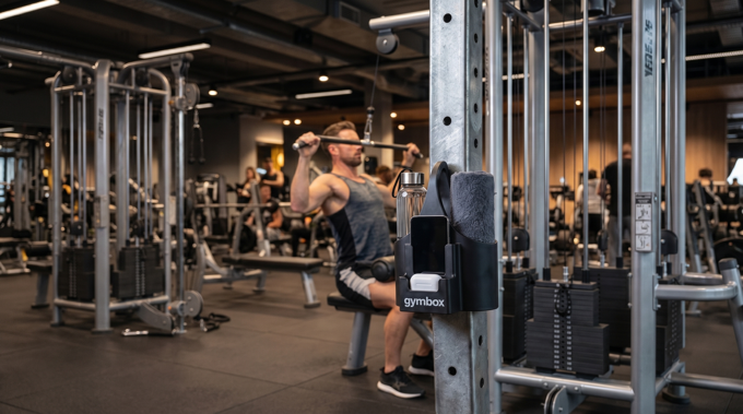 Spor ekipmanına takılı GYMBOX